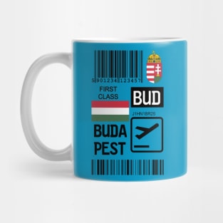 Budapest Hungary travel ticket Mug